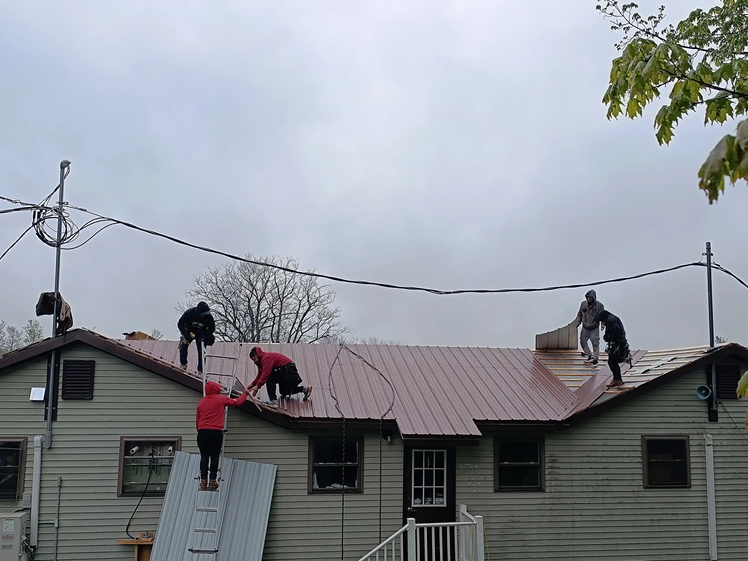 Professional roofing work